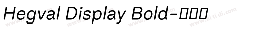 Hegval Display Bold字体转换